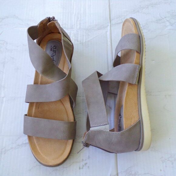 Euro soft gray platform Sport sandals 10 - Picture 2 of 10